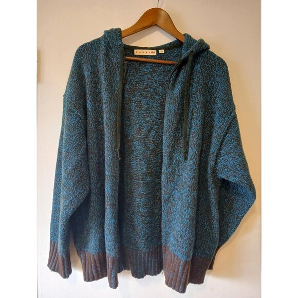 MARNI x UNIQLO - Blue Knitted full zip hoodie - Sz L - Picture 3 of 7